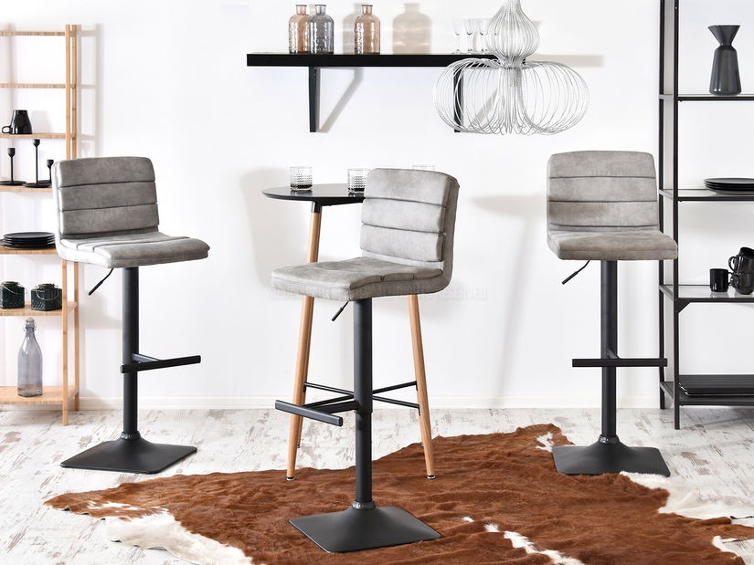 Stolička Hanoi (sivá + čierna)