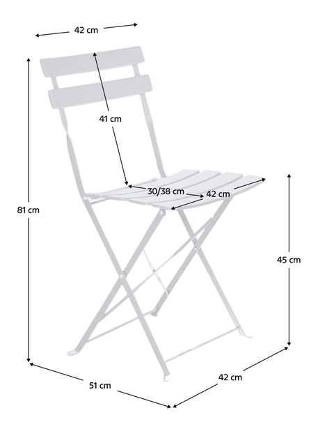 Set mobilier de grădină Obas 210970 (alb) (pentru 2 persoane)