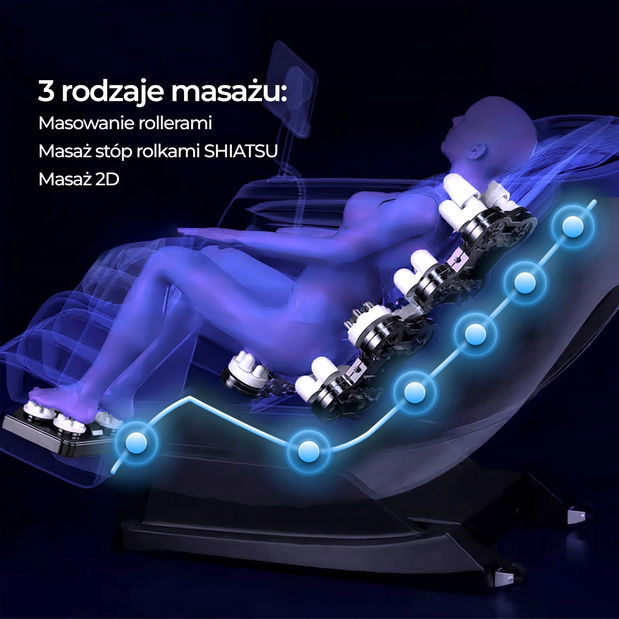 Masažna fotelja Visita Max (siva) 