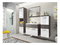 Mobilier baie Lunara (bodega + Alb lucios ) (cu sifon, baterie Economico)