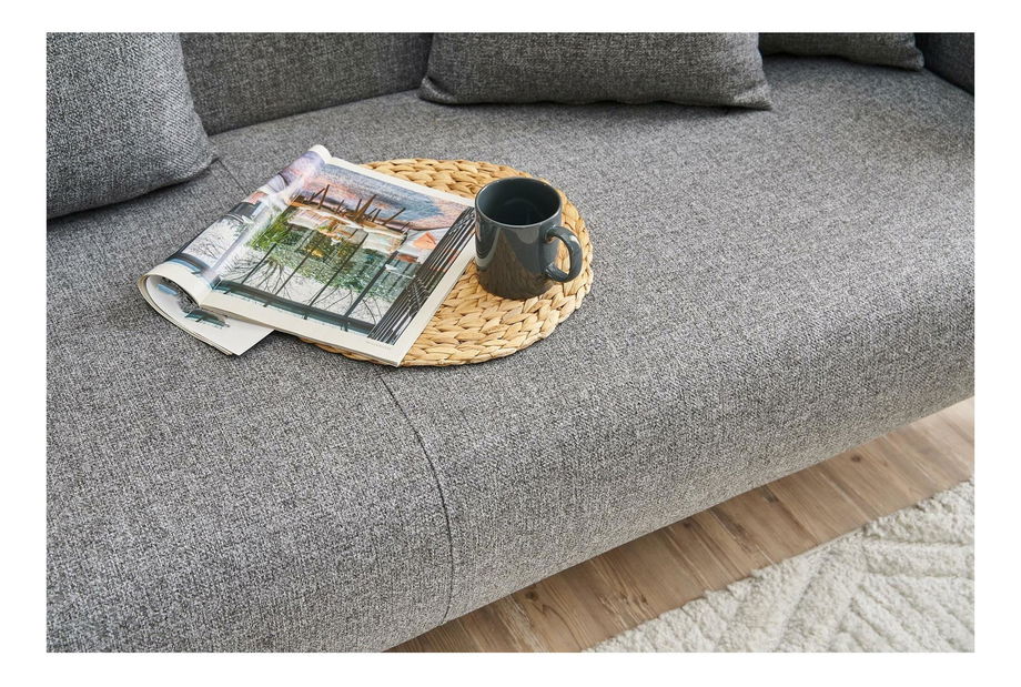 Canapea trei locuri Revosatta (gri + negru)