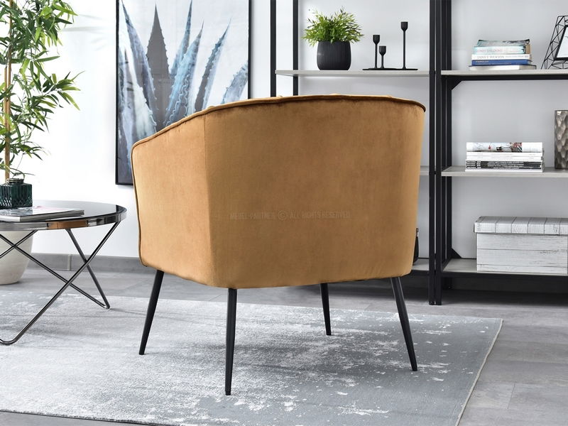 Fotel Etimee F (arany + fekete)