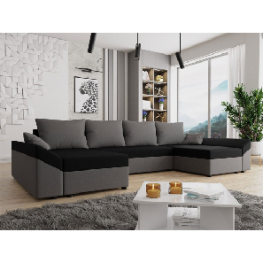 Széthúzható kanapé Markus U (fekete + barna) *bazár