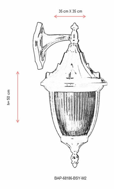 Kültéri fali lámpa Dexter (fekete)