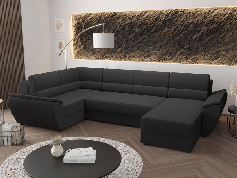 Colțar în formă de U Radiant Long (Negru) (S)