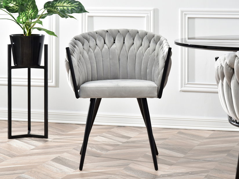 Jedálenská stolička Radio (sivá + čierna)