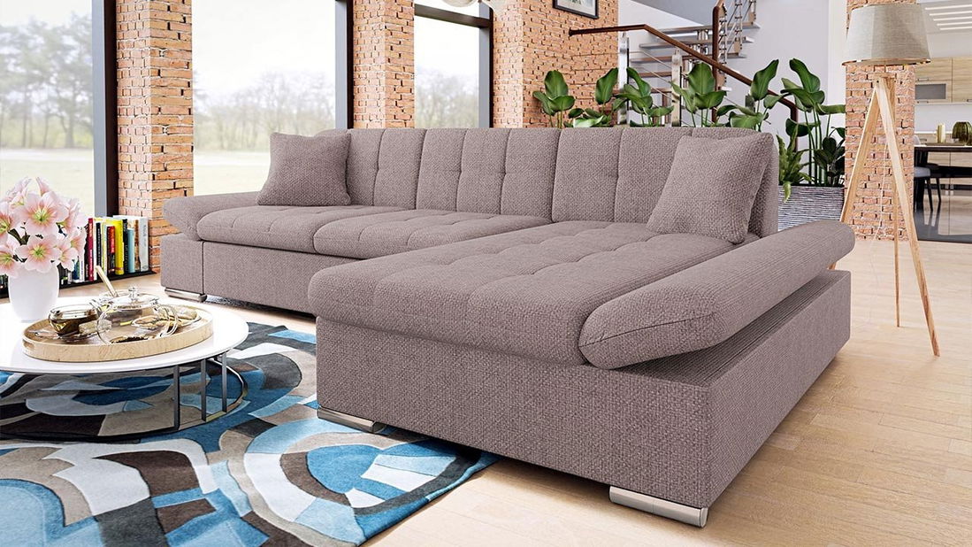 Kutna garnitura Jude (ružičasto-siva)