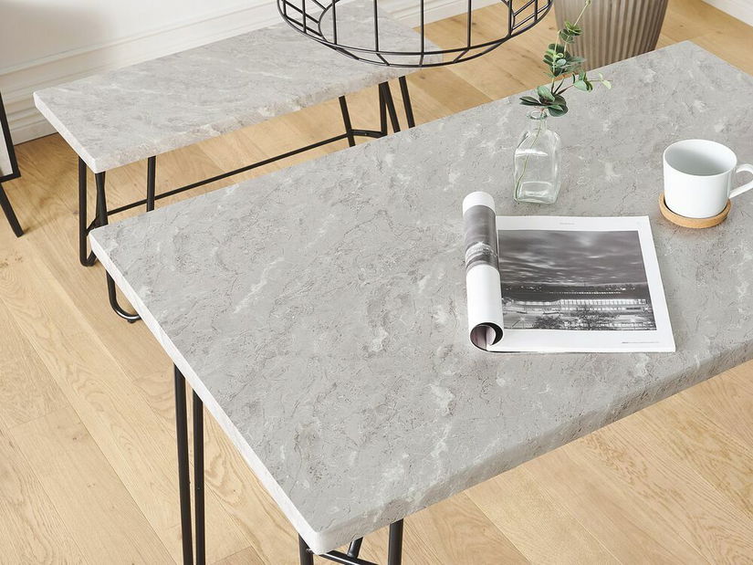 Set mobilier sufragerie KAMPO (gri) (pentru 4 persoane)