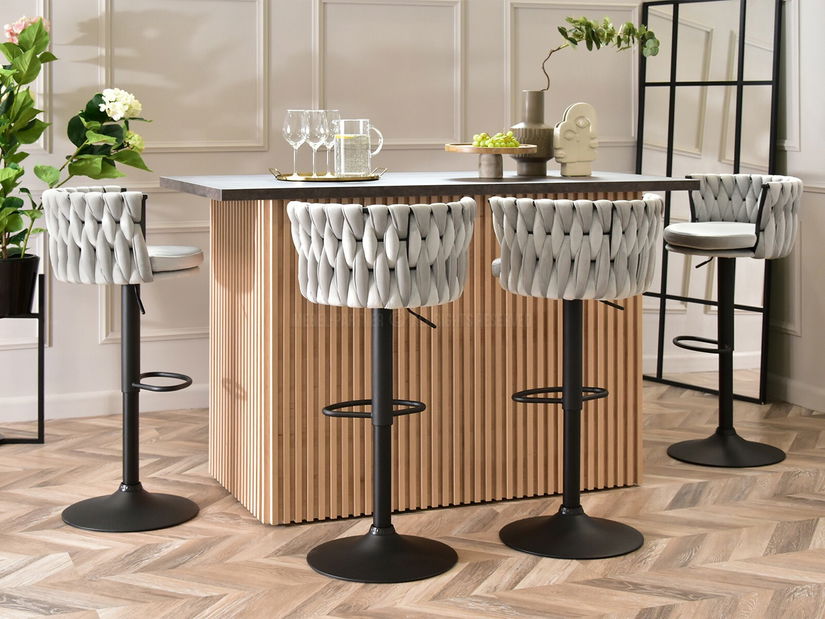 Stolička Adel (sivá + čierna)