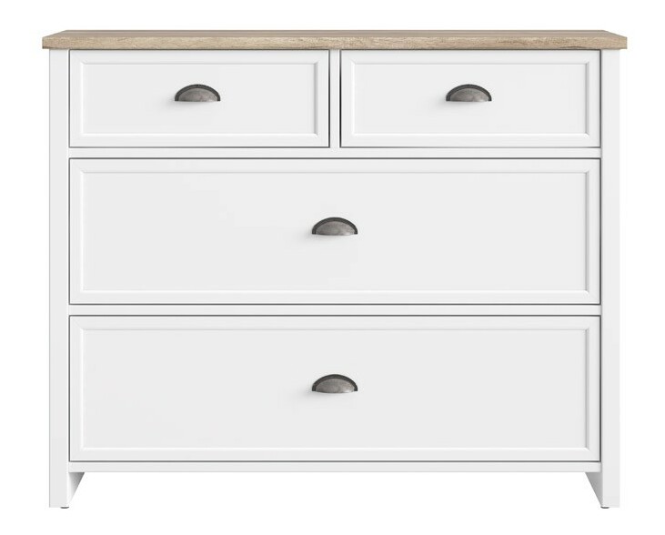 Komoda BRW Cannet KOM4S/110 (biela)