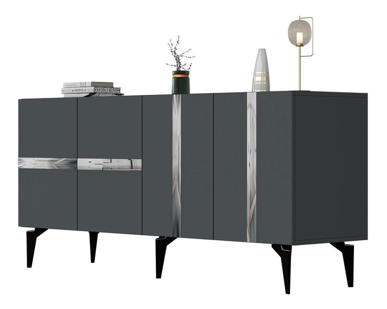 Ormarić Vekika 1 (antracit + srebrna)