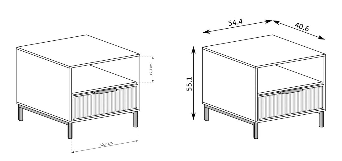 Noćni stolić Lusy 07 (kašmir)
