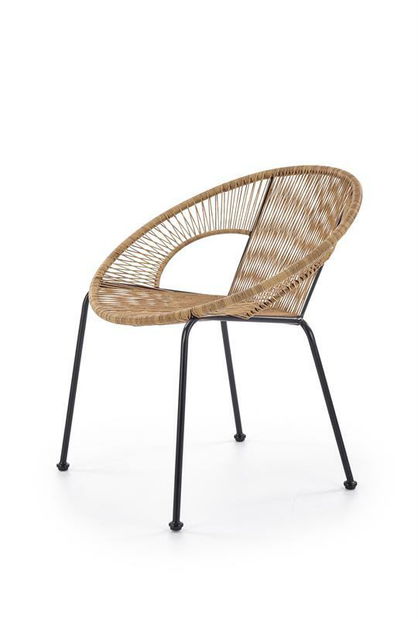 Fotel Bertie (rattan + fekete)