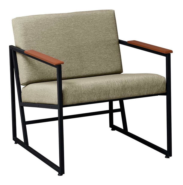 Fotelja Vantolazzo (svijetlosmeđa + crna)