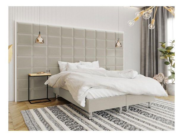 Panou de perete tapițat (3 buc.) Pag 40x30 (gri) *lichidare de stoc