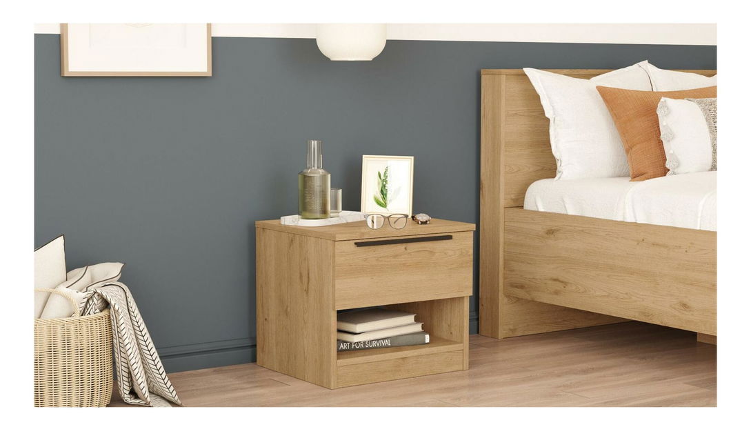 Noćni stolić Lomboretta 3 (orah + crna)