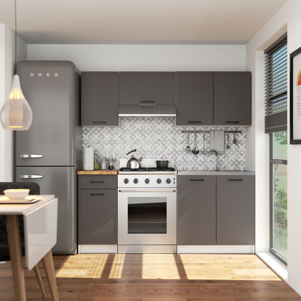 Horná kuchynská skrinka Organo W1 80 (biela + grafit)