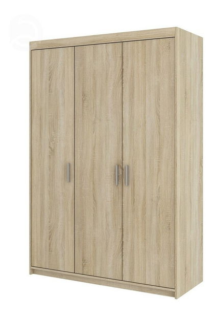 Šatníková skriňa Elina 3D (dub sonoma)