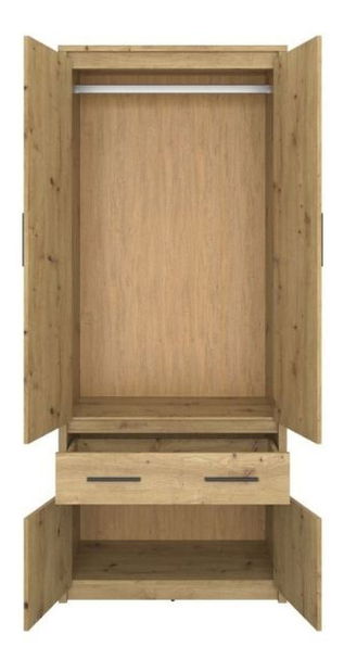 Ormar za garderobu Andra 4D1S/40 (hrast artisan)