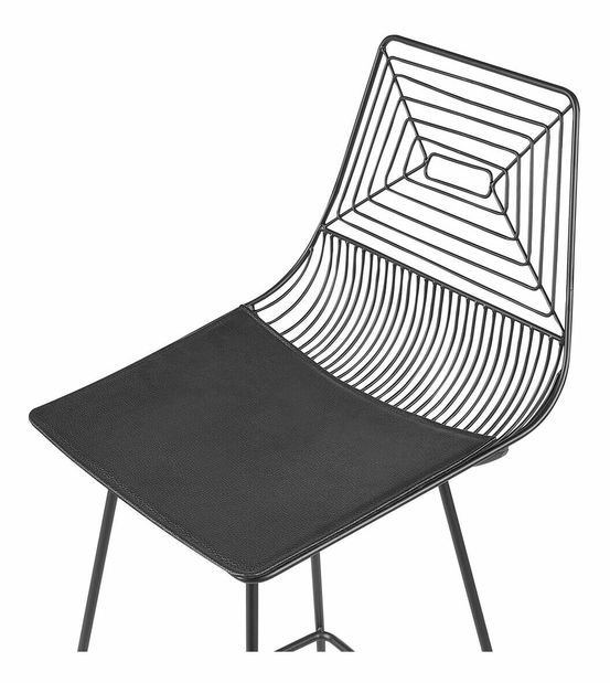 Set 2 ks barových stoličiek Bethel (čierna)