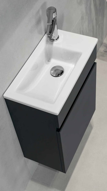 Kúpeľňová skrinka Fitti (antracit) (so zrkadlom)