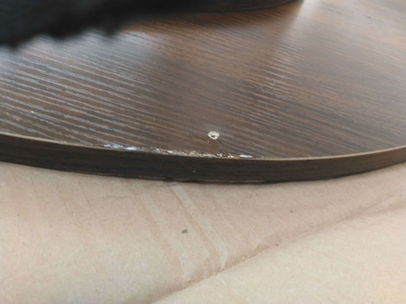 Măsuță cafea Klara (nuc + auriu) *resigilat