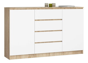 Komoda Kurtinaitis 2D 4SZ (hrast sonoma + bijela)
