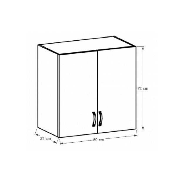 Dulap superior de bucătărie G60 Sillina (nuc milano)