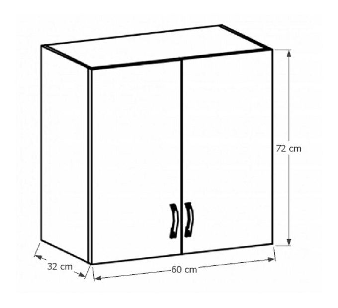 Horná kuchynská skrinka G60 Sillina (orech milano)