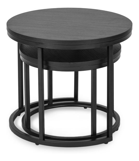 Set 2 konferenčných stolíkov Metacion (čierna) 