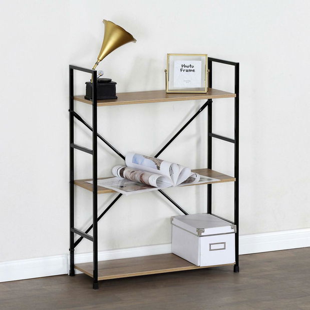 Regál Gloriosa (tölgy + fekete)