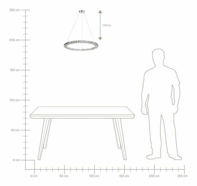 Závesné svietidlo Magza (strieborná)