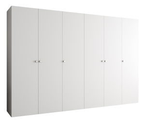 Dulap de haine 300 cm Parna 1 (alb + Argintiu)