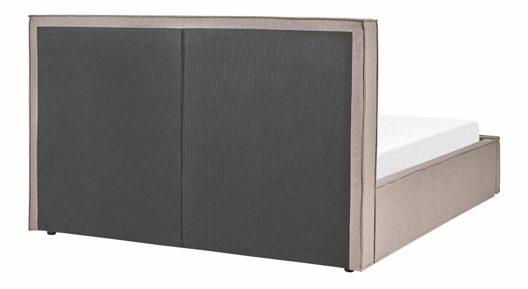 Bračni krevet 160 cm Moiza (tamnosiva) (s podnicom) (s prostorom za odlaganje)