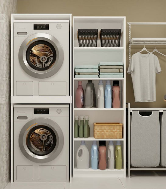 Skrinka na dve práčky Perdieron 1 (biela)