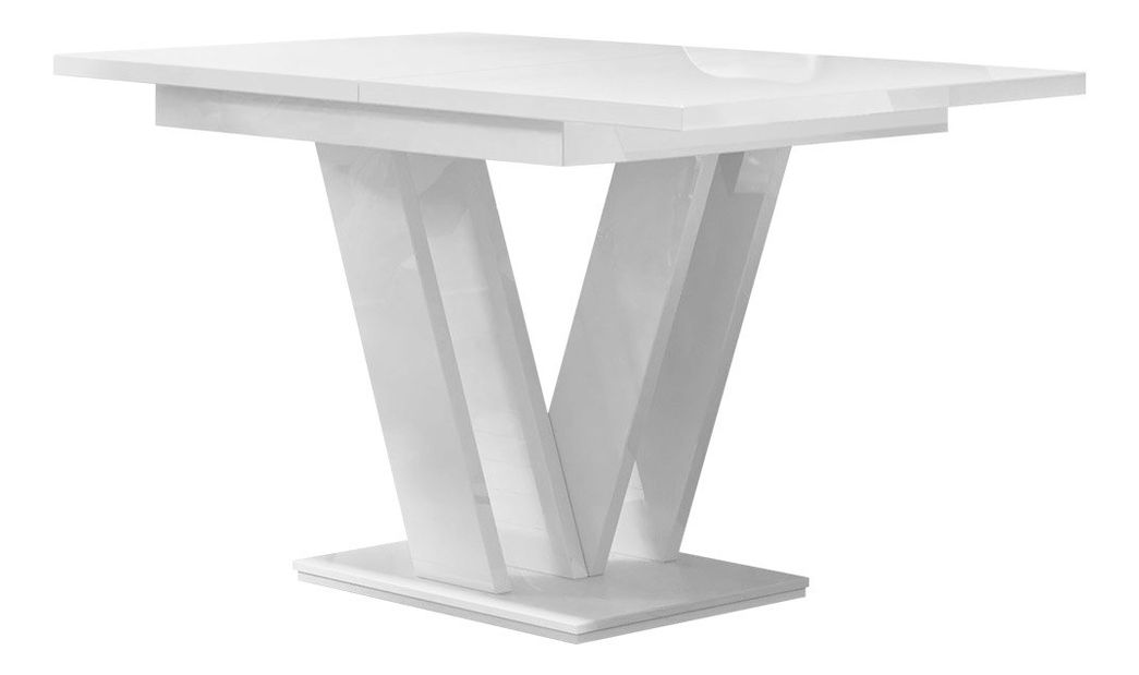 Masă extensibilă Hildaria (Alb lucios )