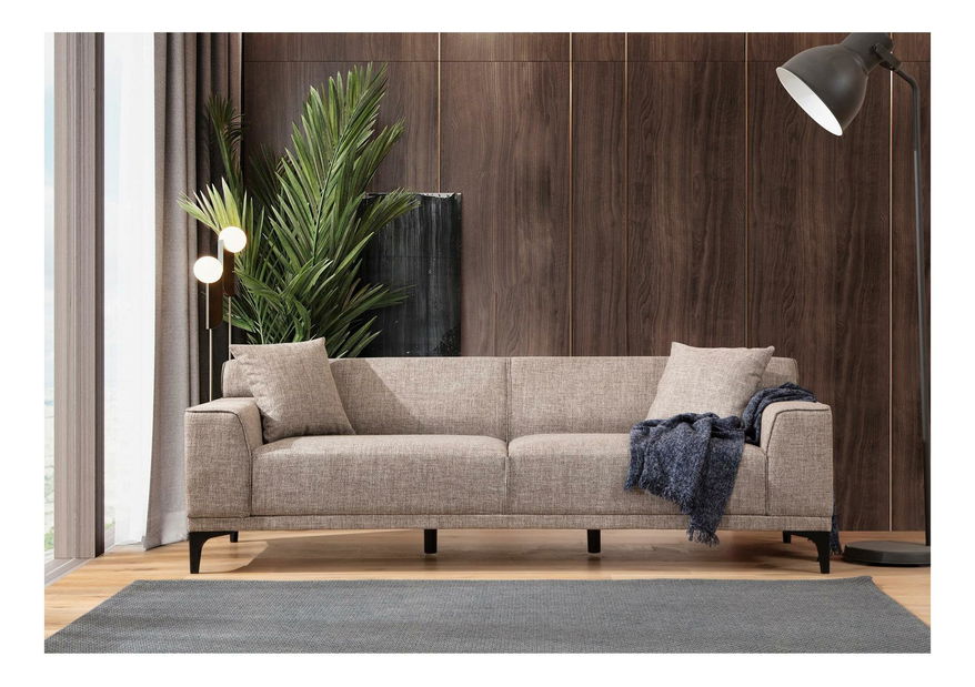 Háromszemélyes kanapé Petrafonzo (bézs + fekete)