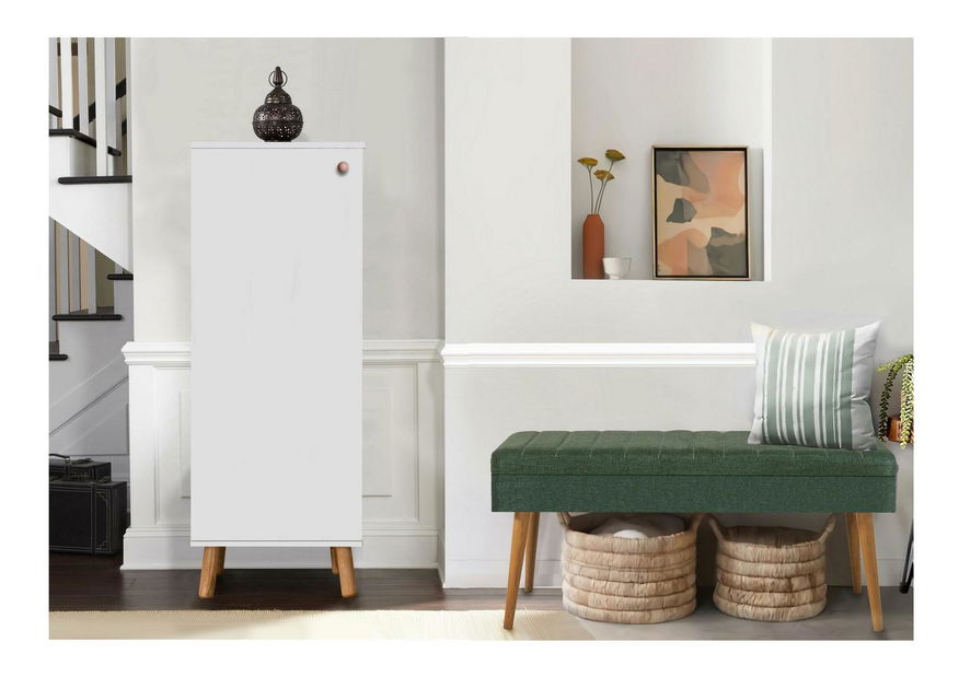 Set za predsoblje Beside 1 (bijela + zelena)