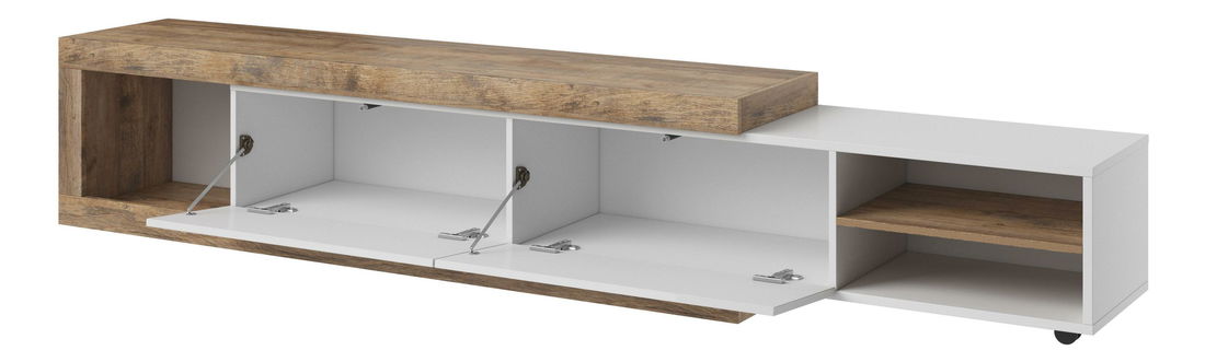 TV stolić Sophia Tip 40 (hrast samdal + bijela + sjaj bijeli)