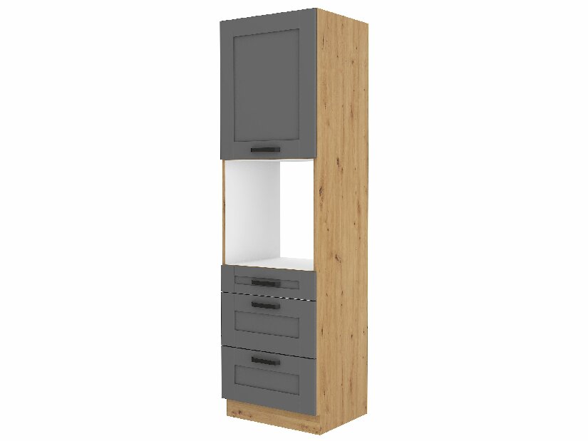 Dulap de bucătărie pentru alimente Lucid 60 DPS 210 3S 1F (Stejar artisan + dustgrey)