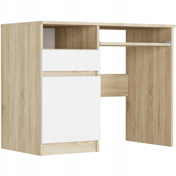 PC stol Naldar (hrast sonoma + bijela) (L)