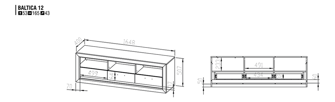TV stolík/skrinka Baltica 12