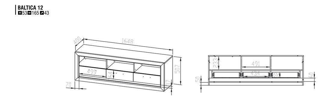 TV stolík/skrinka Baltica 12