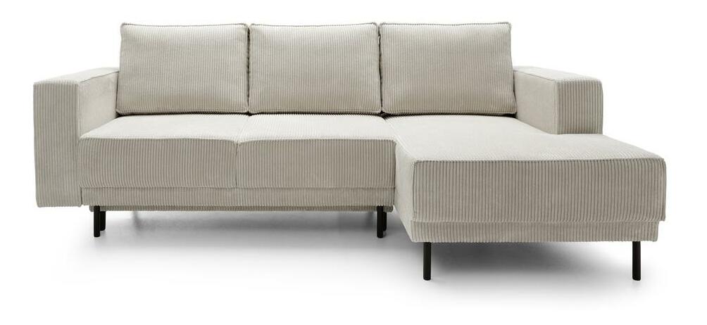 Kutna garnitura Rodriguez mini (D) (sivo-bež + crna)