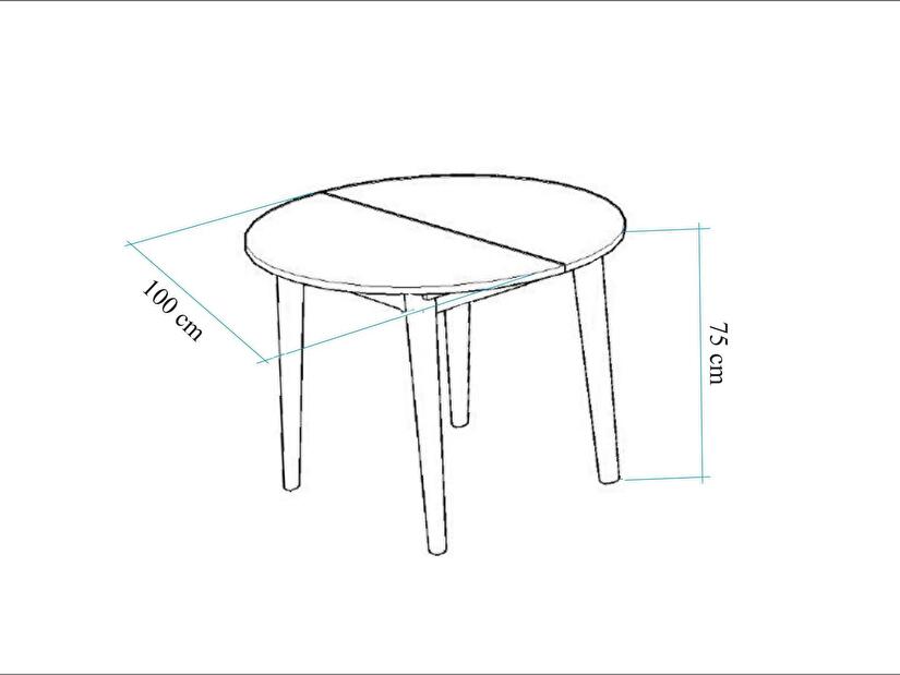 Set mobilier sufragerie Nidupo 8 (verde + pin atlantic) (pentru 2 persoane)