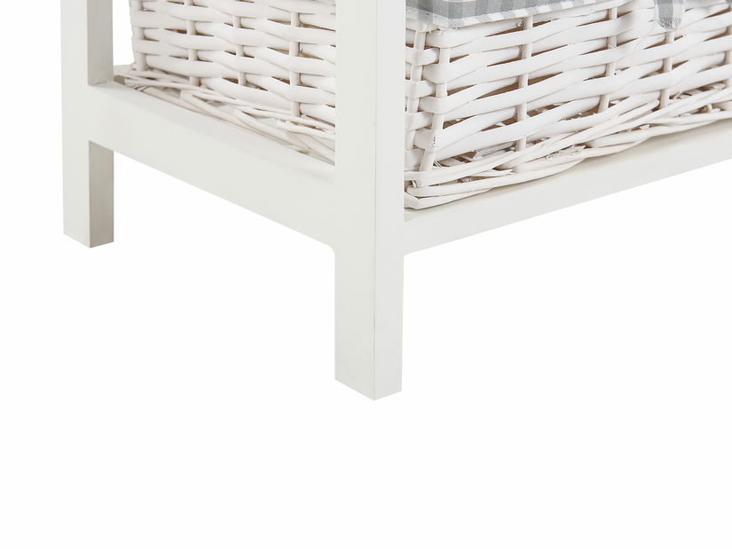 Komoda ZORIOLA (bijela + bež) (tri košare)