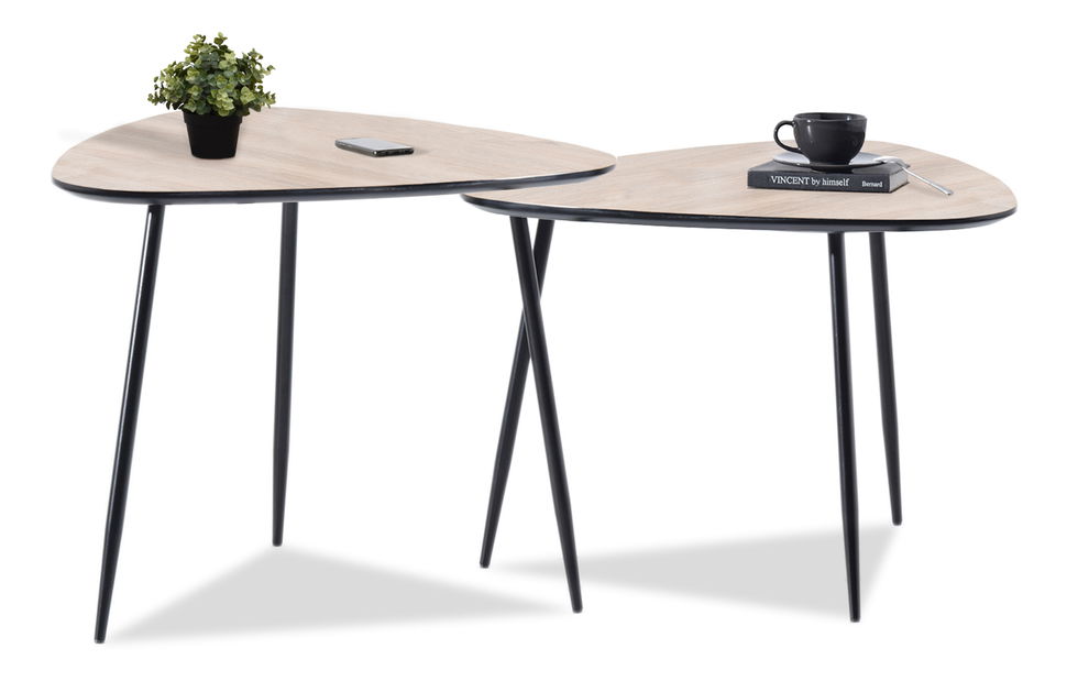 Konferenčný stolík Rossi Zest Xl (sonoma + čierna)