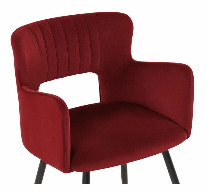 Set 2 ks jedálenských stoličiek Shelba (červená) 