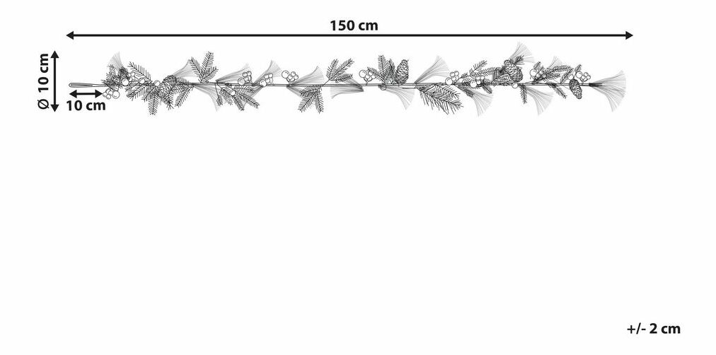 Vianočná girlanda 150 cm Murza (zelená)