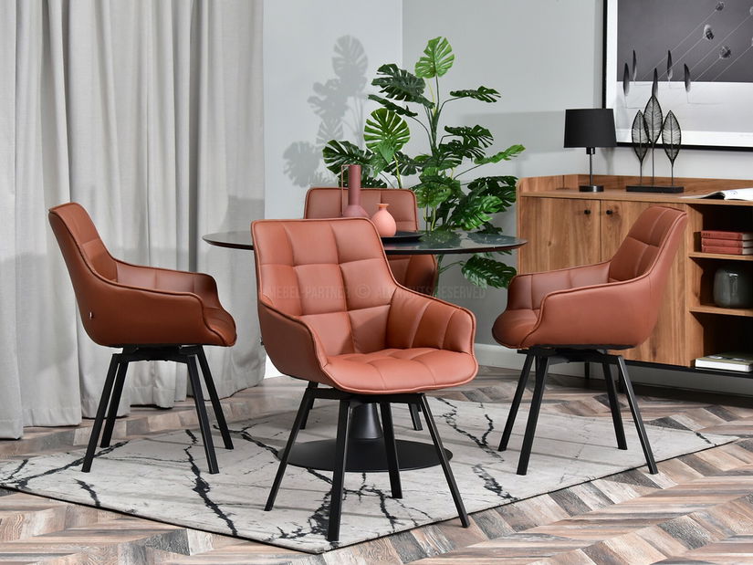 Stolička Aranbura (hnedá + čierna)